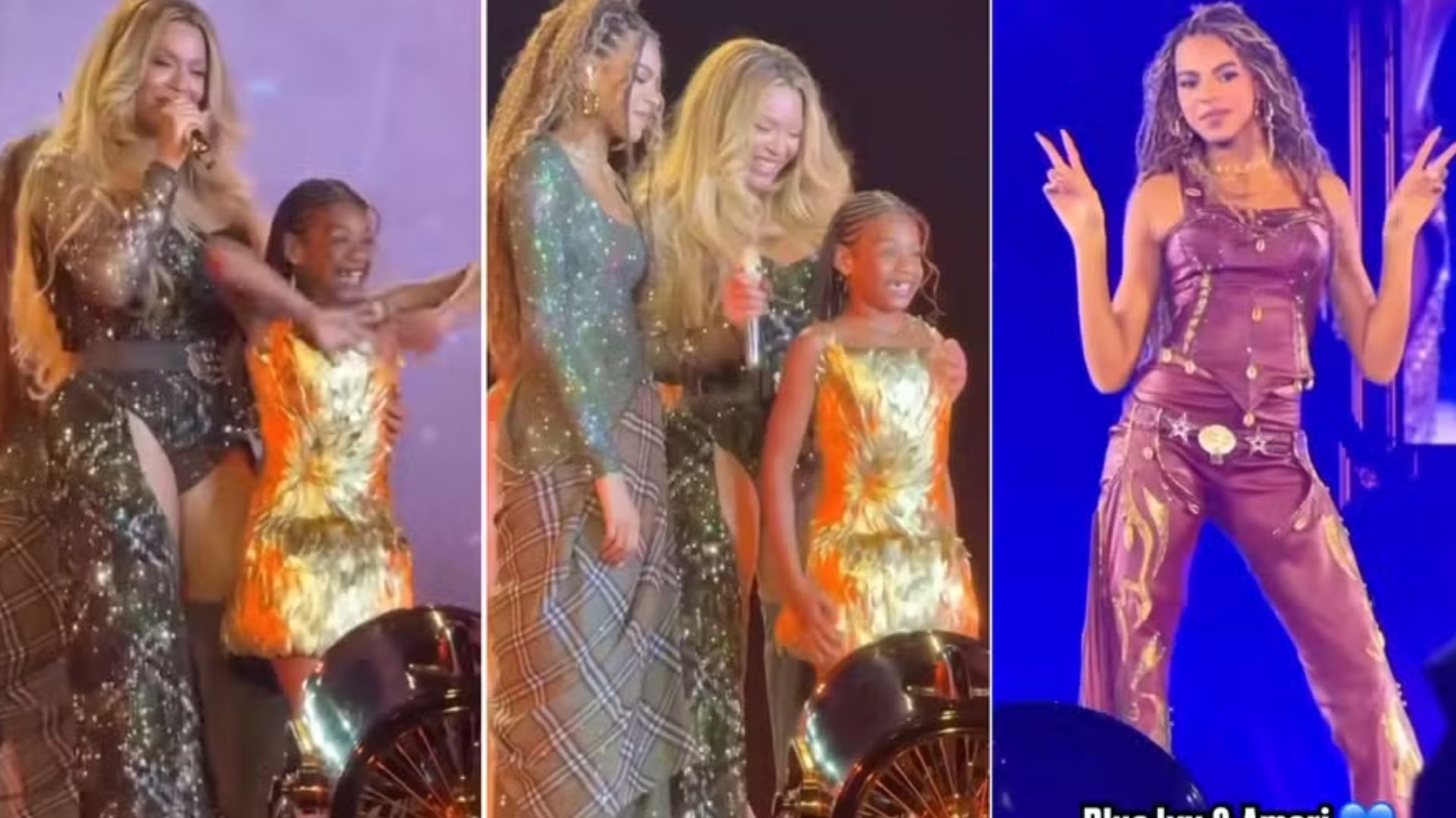 Beyoncé e filhas (Foto Reprodução Redes Sociais)