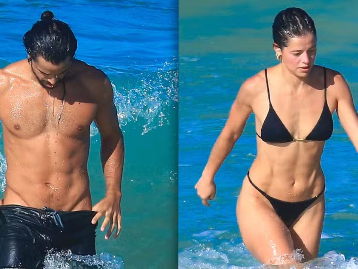 Sarados! Agatha Moreira e Rodrigo Simas exibem corpos malhados em mergulho no mar