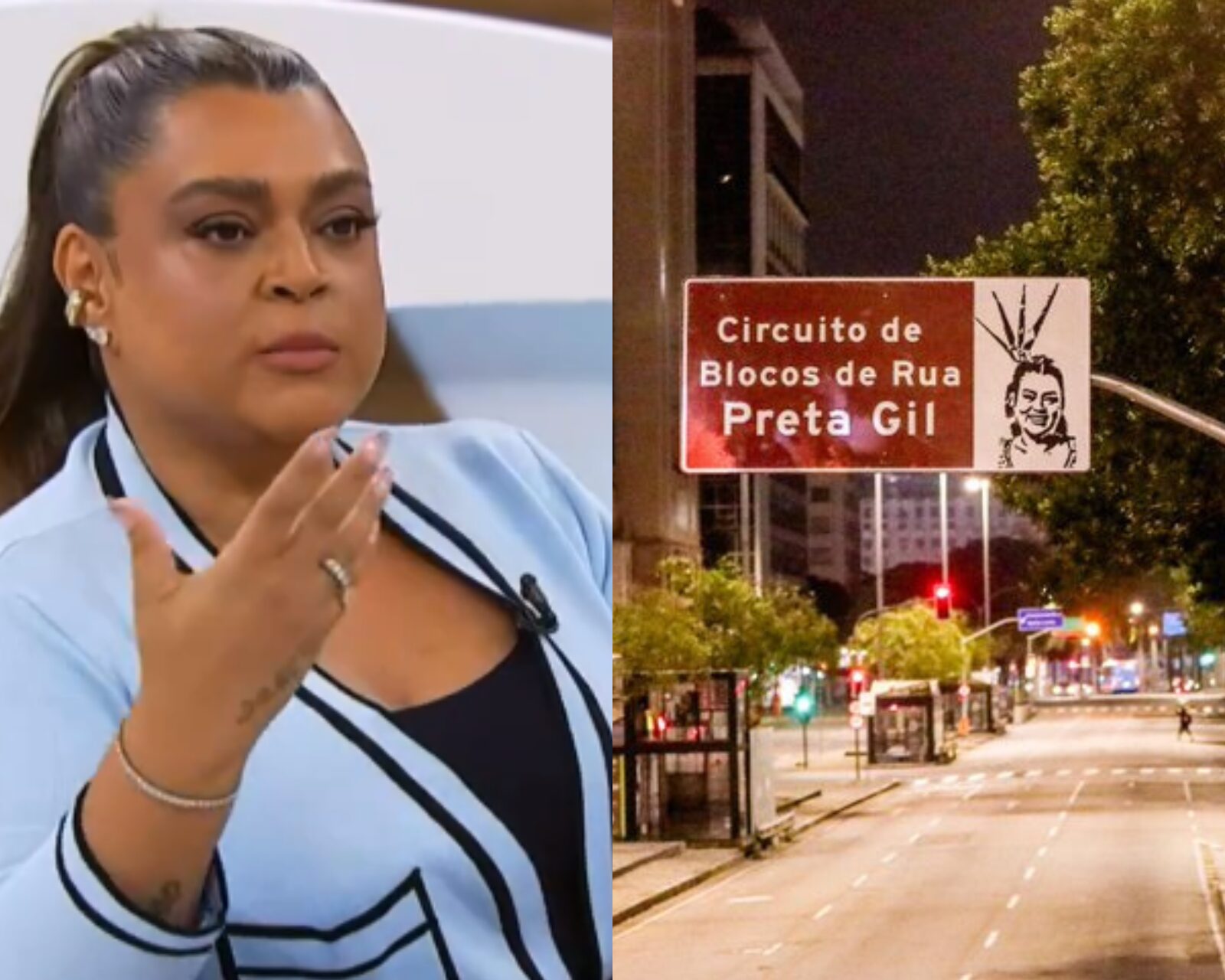 Preta Gil e a placa com seu nome no Rio de Janeiro